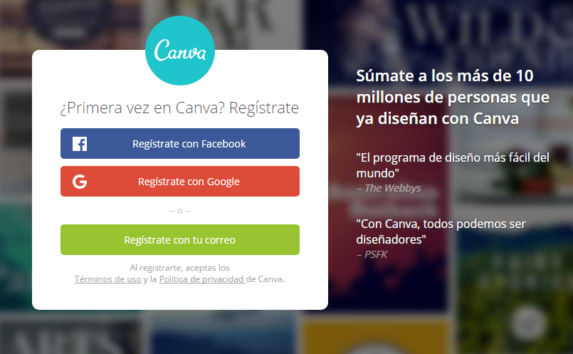 Canva REGISTRARSE